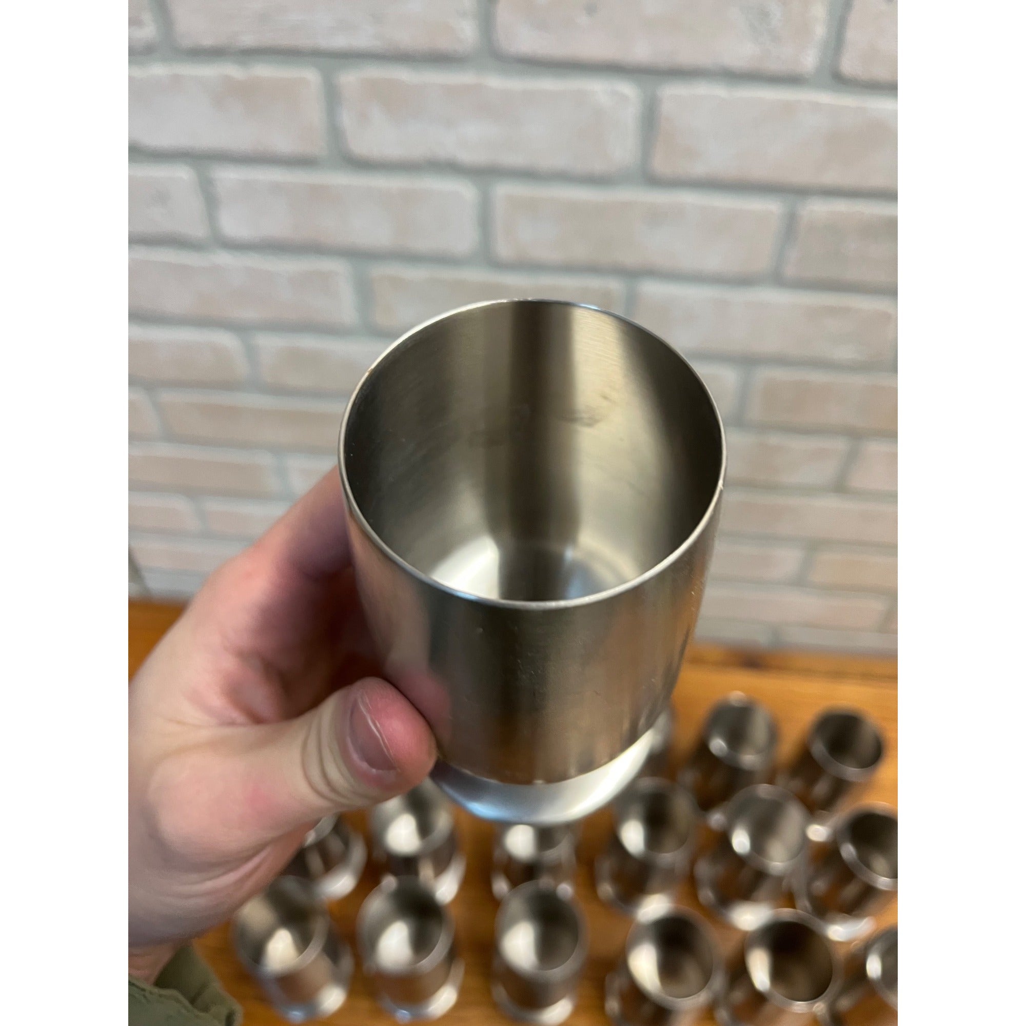 Vintage 1960s Old Hall Stainless Wine Goblets Cups MCM Robert Welch Set of (21)