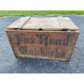 RARE Vintage Fox Head Beer Waukesha Weber Brewing Crate for 24 Bottles