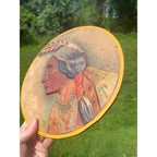 Vintage c1930s Unusual Native American Indian 11" Sign Plaque Store Display?