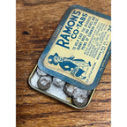 Vintage Ramon's Co-Tabs Headache Medicine Advertising Tin w/ Contents Brown Mfg