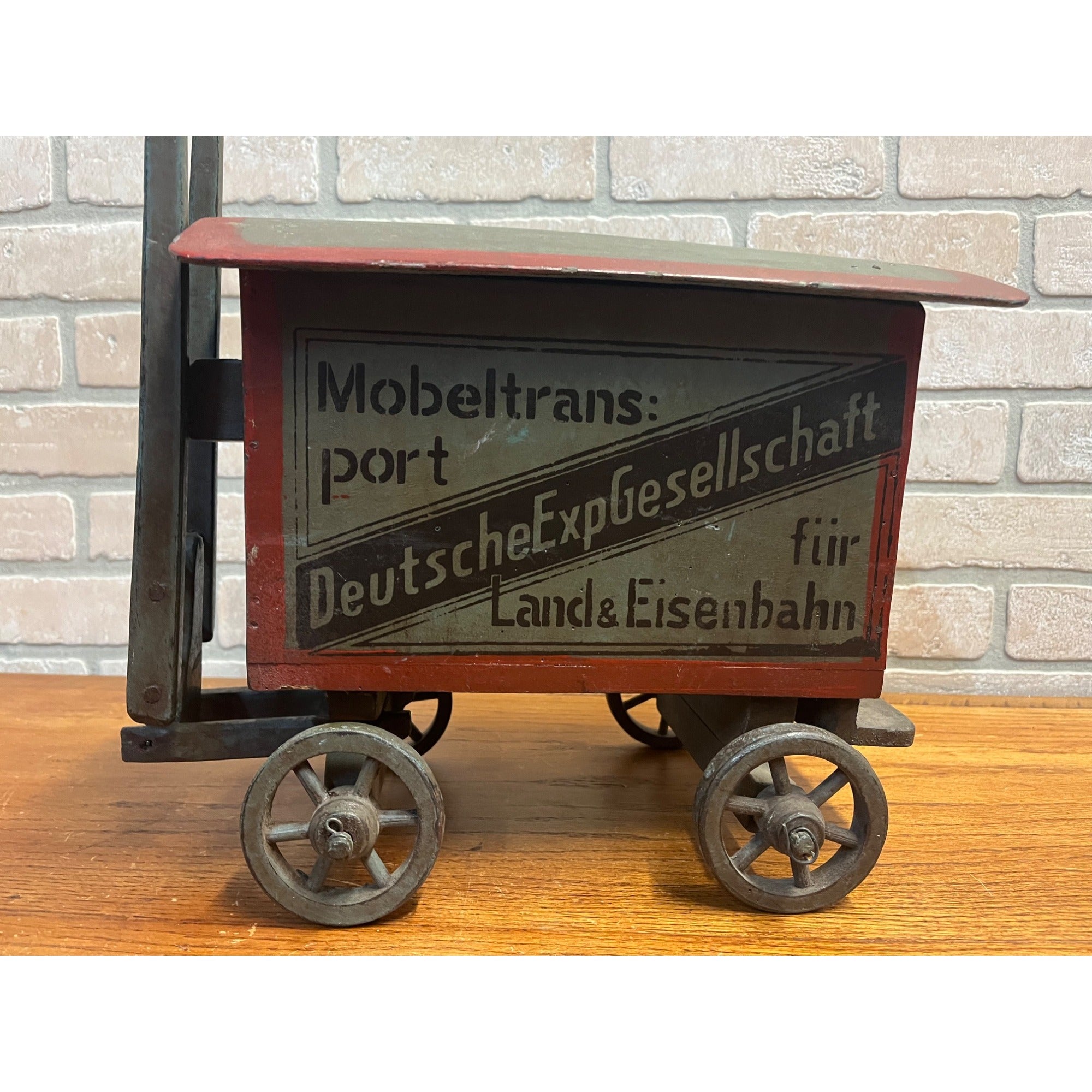 Antique 19th Century German Horse Drawn Wagon Toy Folk Art Hand Painted