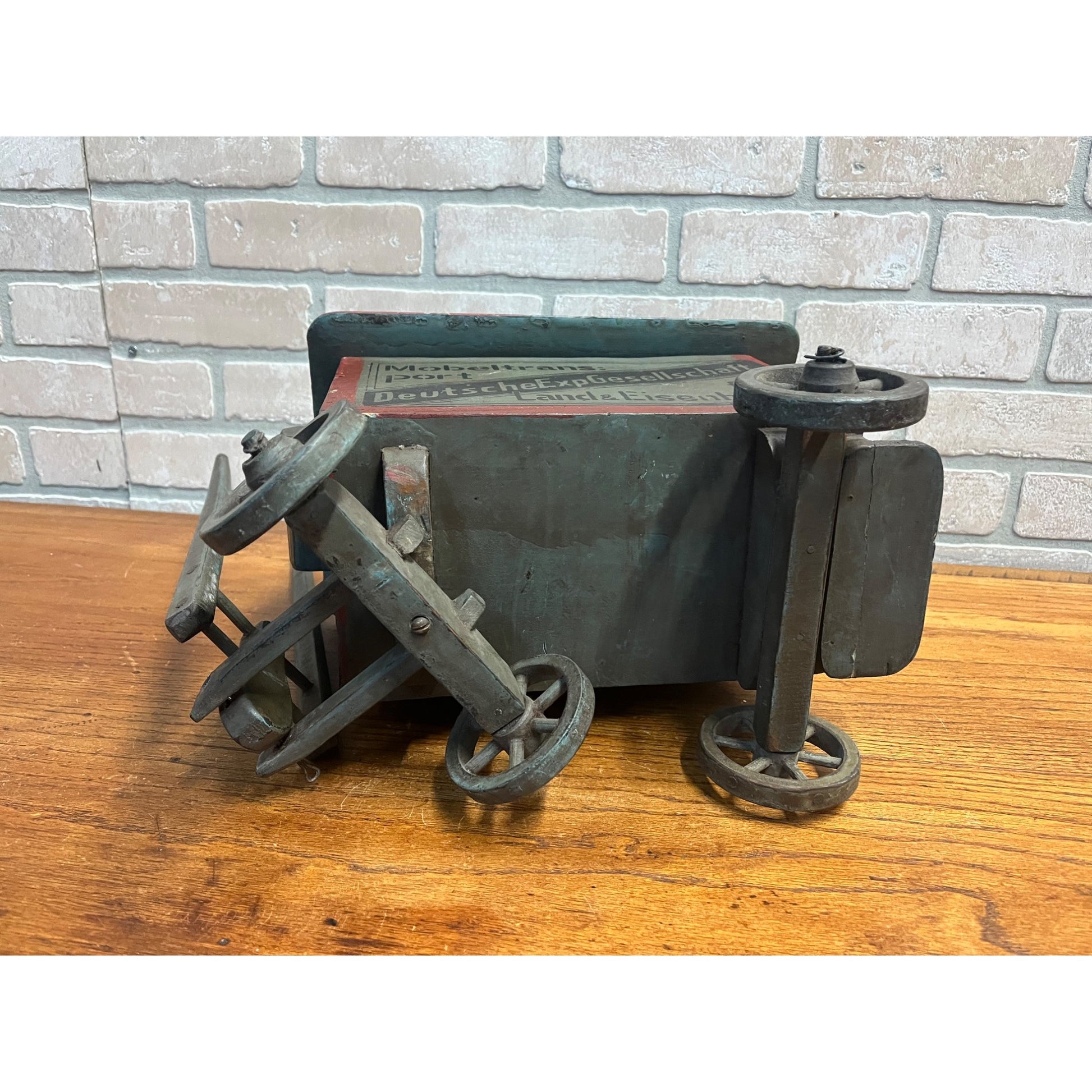 Antique 19th Century German Horse Drawn Wagon Toy Folk Art Hand Painted