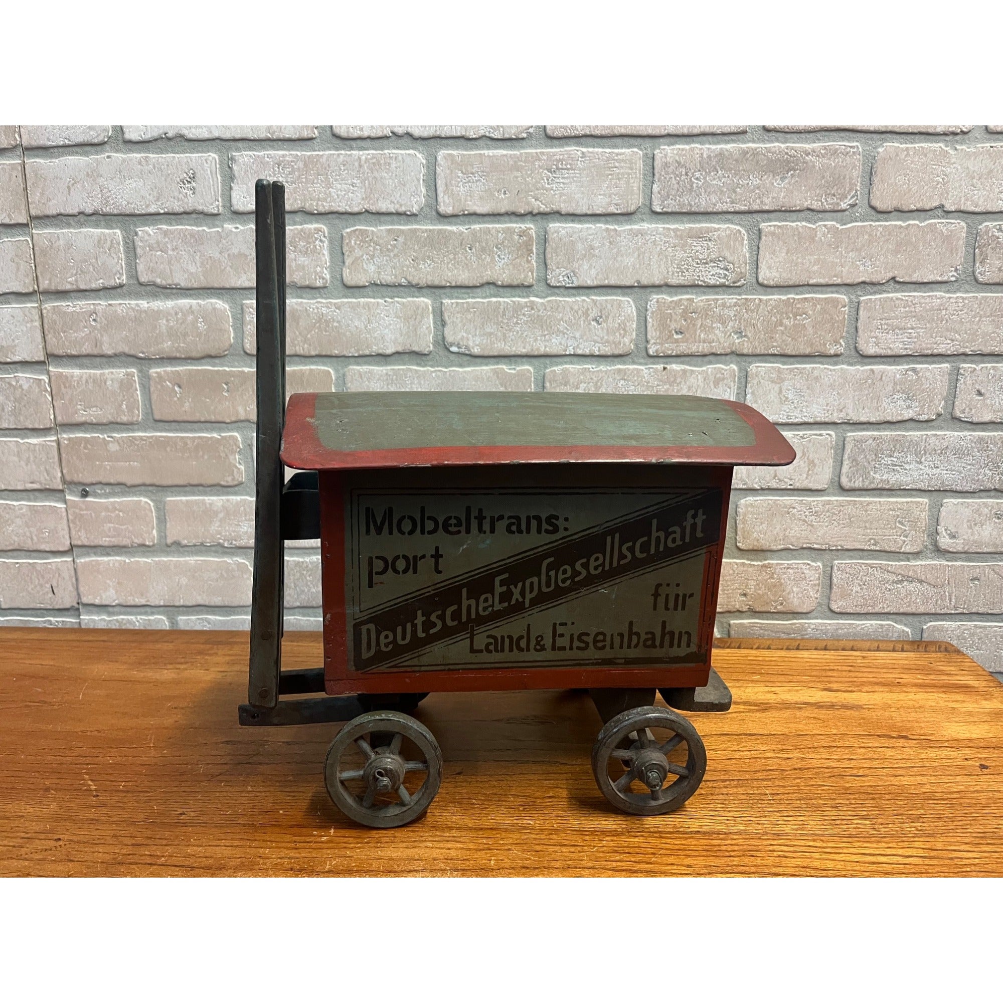 Antique 19th Century German Horse Drawn Wagon Toy Folk Art Hand Painted