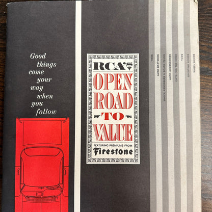 RARE Vintage 1950s RCA Victor Dealer's Distributor Firestone Premiums Catalog