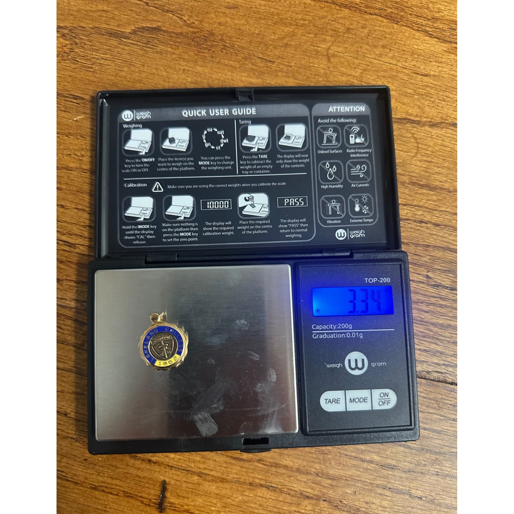 Vintage 10k Yellow Gold Lakeland College Charm Pendant 3.36 Grams