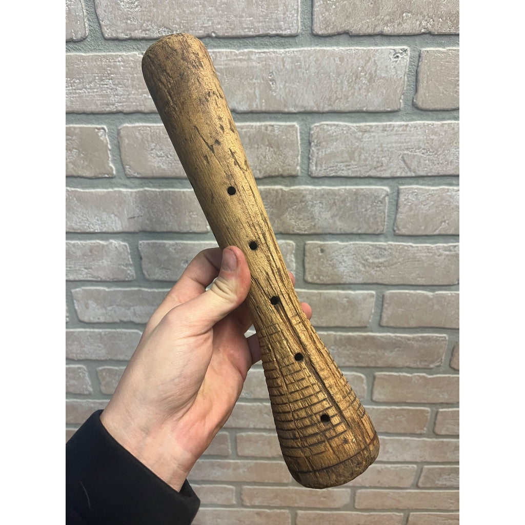 Antique Primitive Kitchen Mallet Round Orante Washroom Plunger Tool