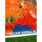 Original 1950s Mexico Direction Of Tourism Travel Poster Vintage 37" x 28" Large