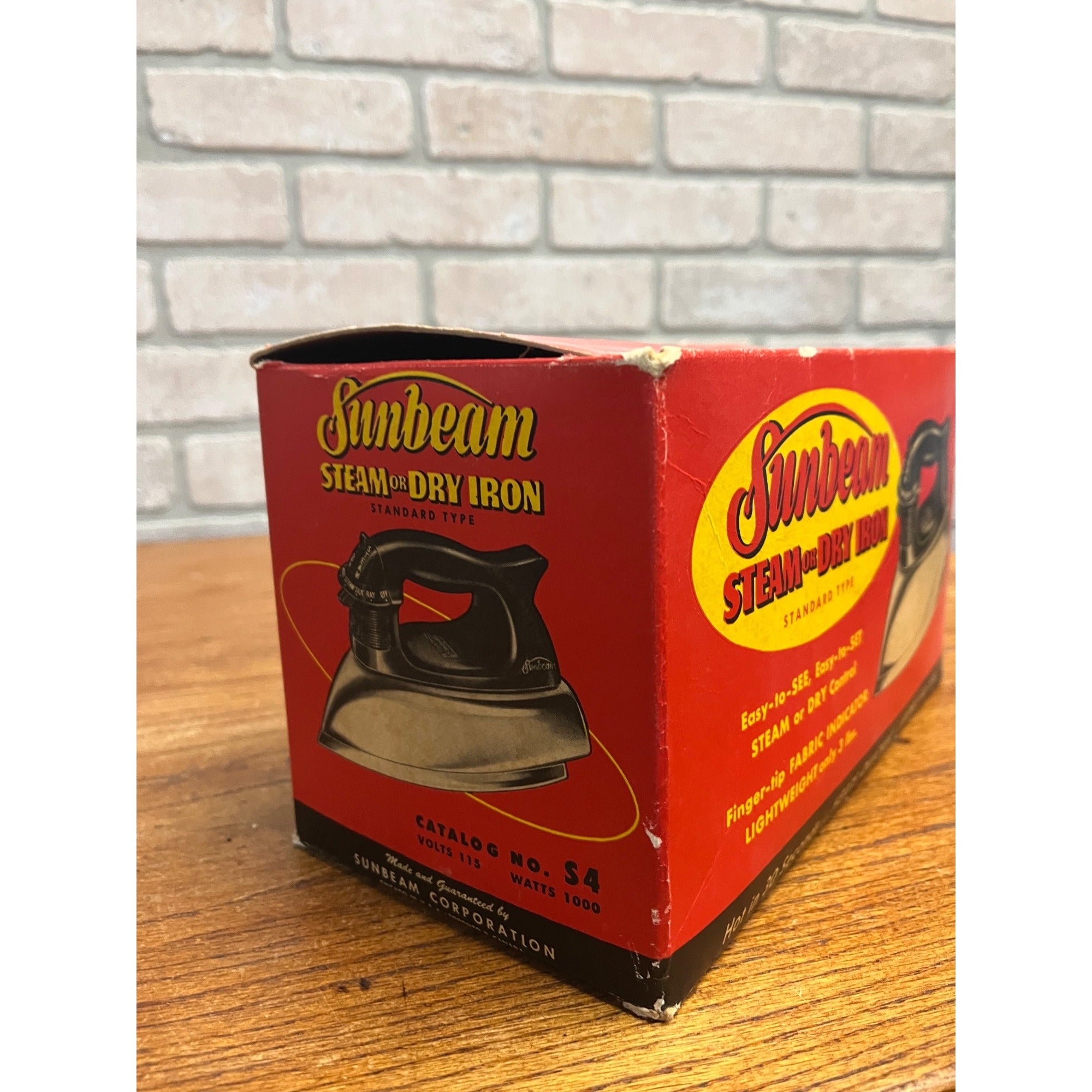 Vintage 1950s Sunbeam Ironmaster Model S4 Steam or Dry Iron ORIGINAL BOX ONLY