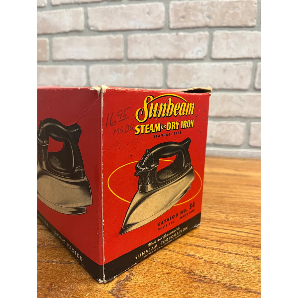 Vintage 1950s Sunbeam Ironmaster Model S4 Steam or Dry Iron ORIGINAL BOX ONLY