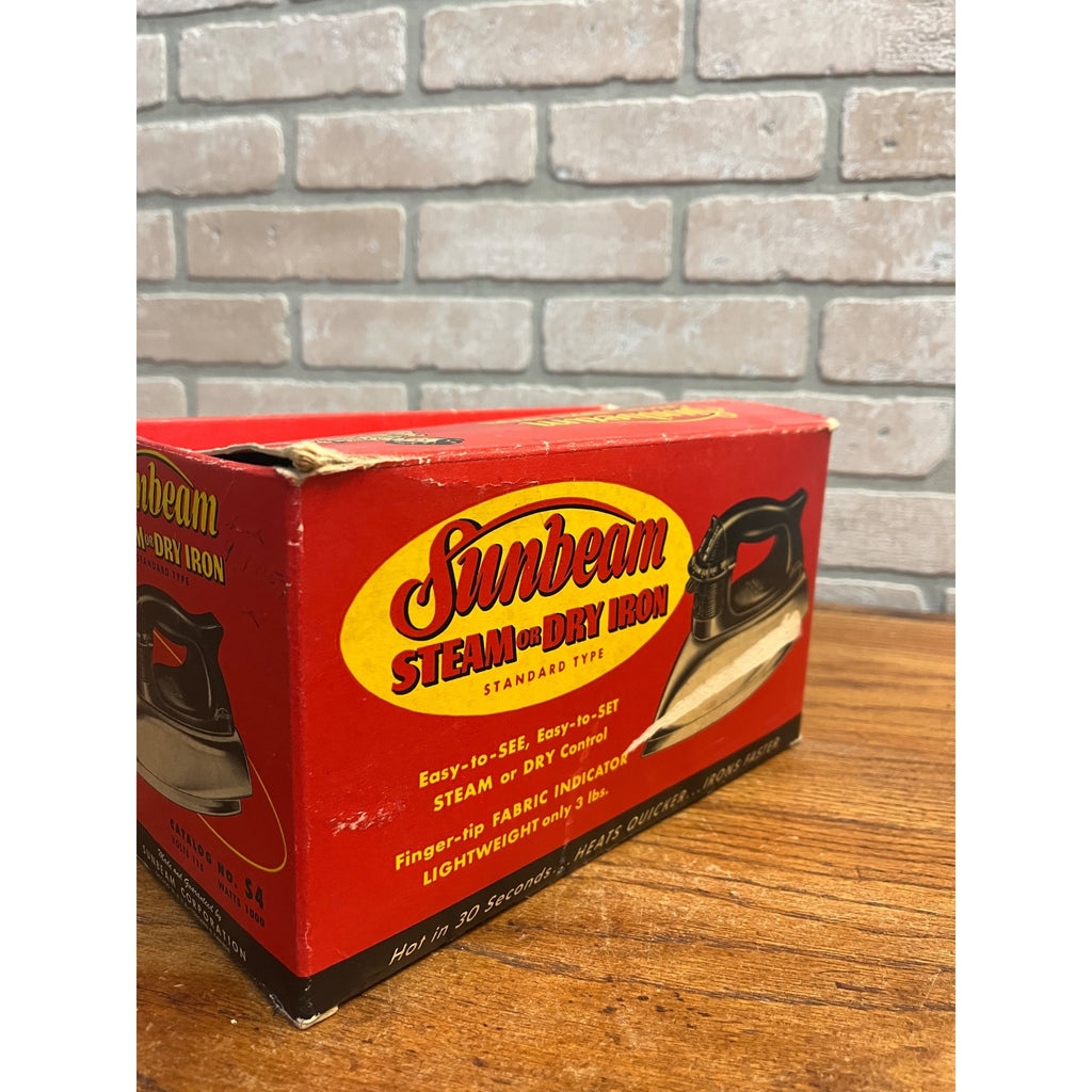 Vintage 1950s Sunbeam Ironmaster Model S4 Steam or Dry Iron ORIGINAL BOX ONLY