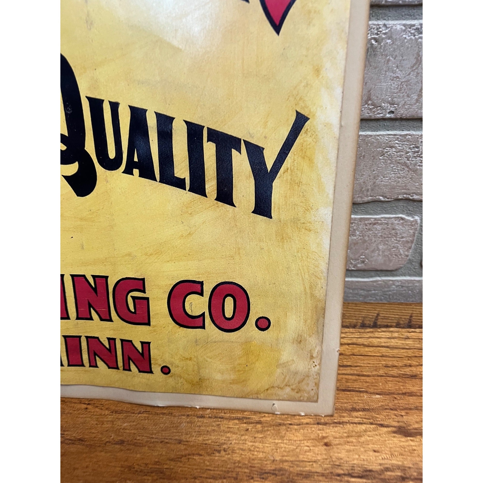 Original Old Sleepy Eye Flour Paper Litho Sign Advertising Native American Chief