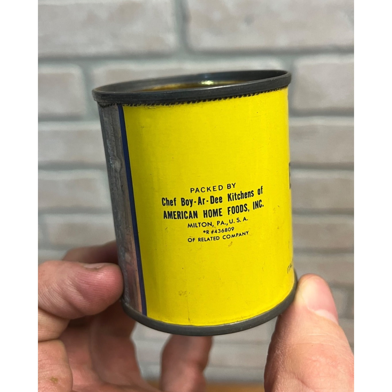 Vintage 1960s Chef Boyardee Grated Parmesan Cheese Can Italian Food Spaghetti