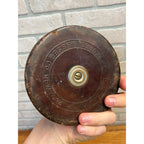 Antique Keuffel & Esser Dartmouth 100ft Cloth Tape Measure Leather Bound As-Is