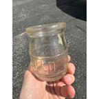 Vintage Sheffield Dairy Pint Embossed Glass Milk or Sour Cream Jar Bottle