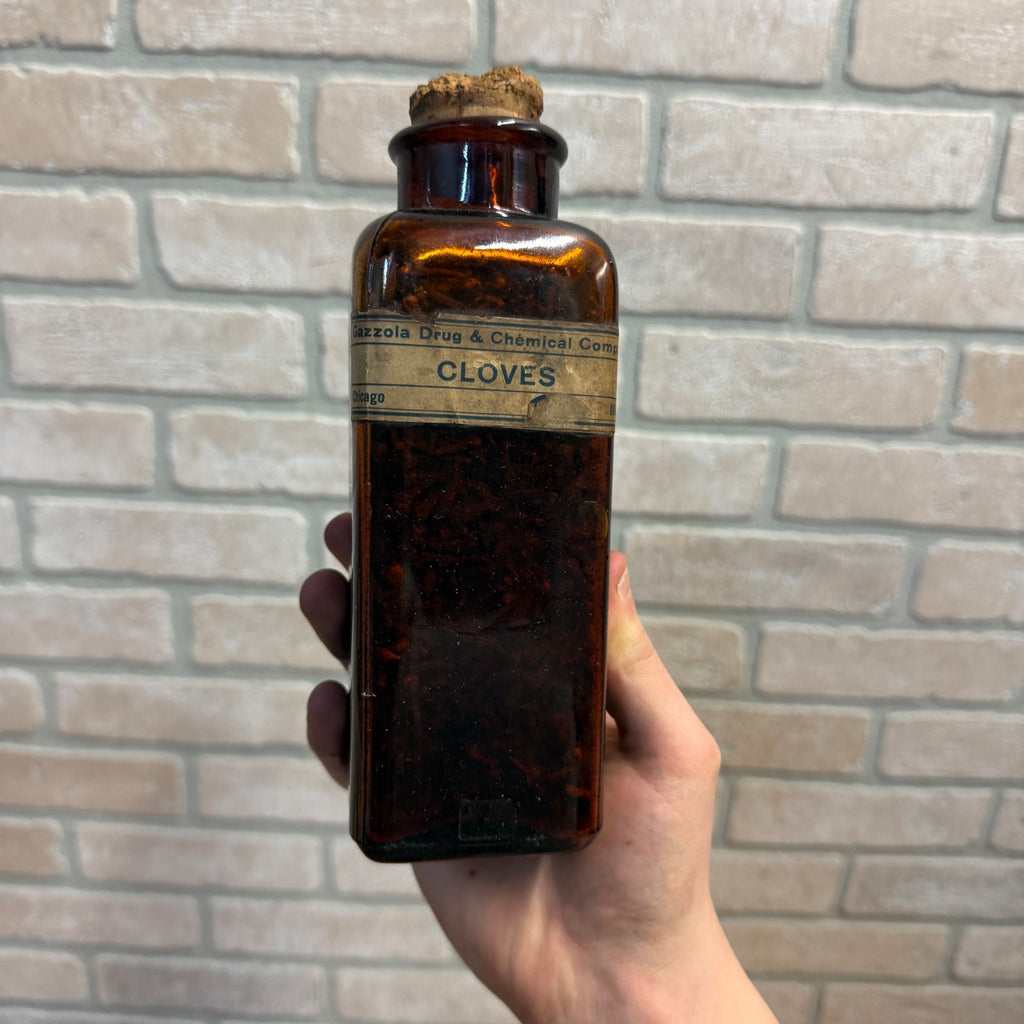 Antique Pharmacy Drug Store Bottle Gazzola Cloves Chicago Wellcome Chem Works