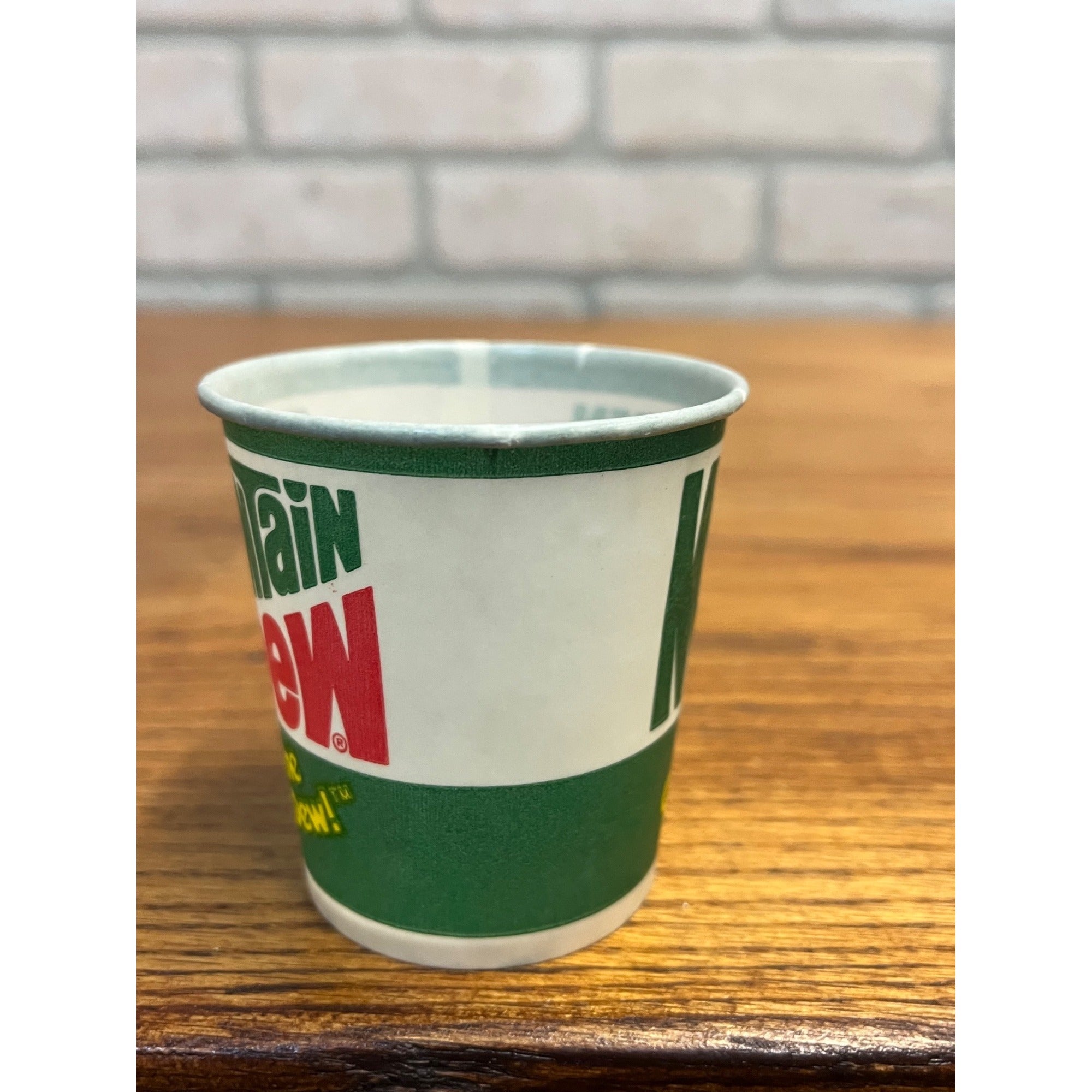 Mountain Dew Soda Wax Cup Sample Promo Give Me a Dew Pepsi