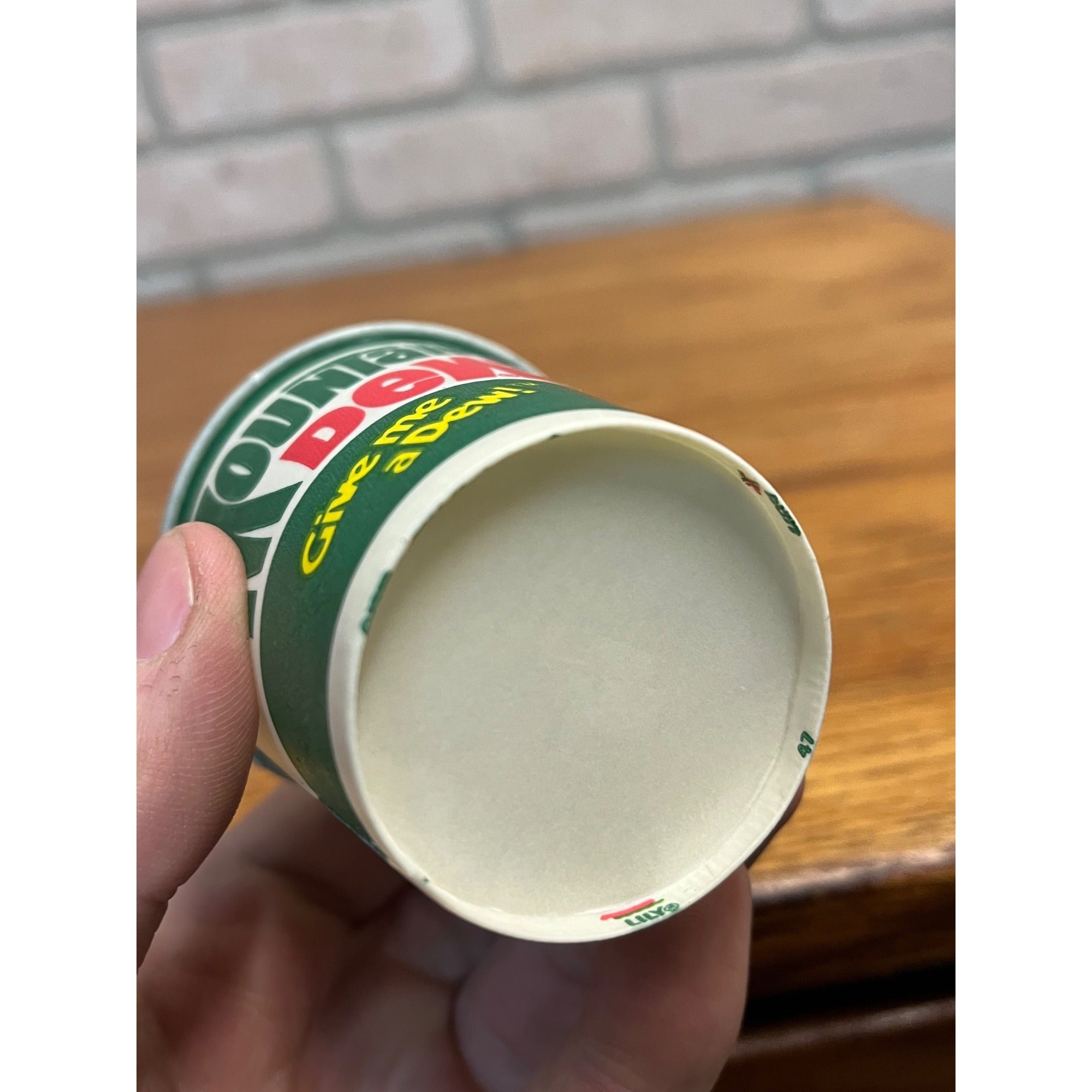 Mountain Dew Soda Wax Cup Sample Promo Give Me a Dew Pepsi