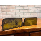RARE Antique Bradley & Hubbard Lady Oil Painter & Sculptor Cast Iron Bookends Neoclassical Pair