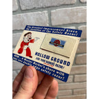 Vintage PAL Hollow Ground Safety Razor Blade Advertisement Sample Card Barber