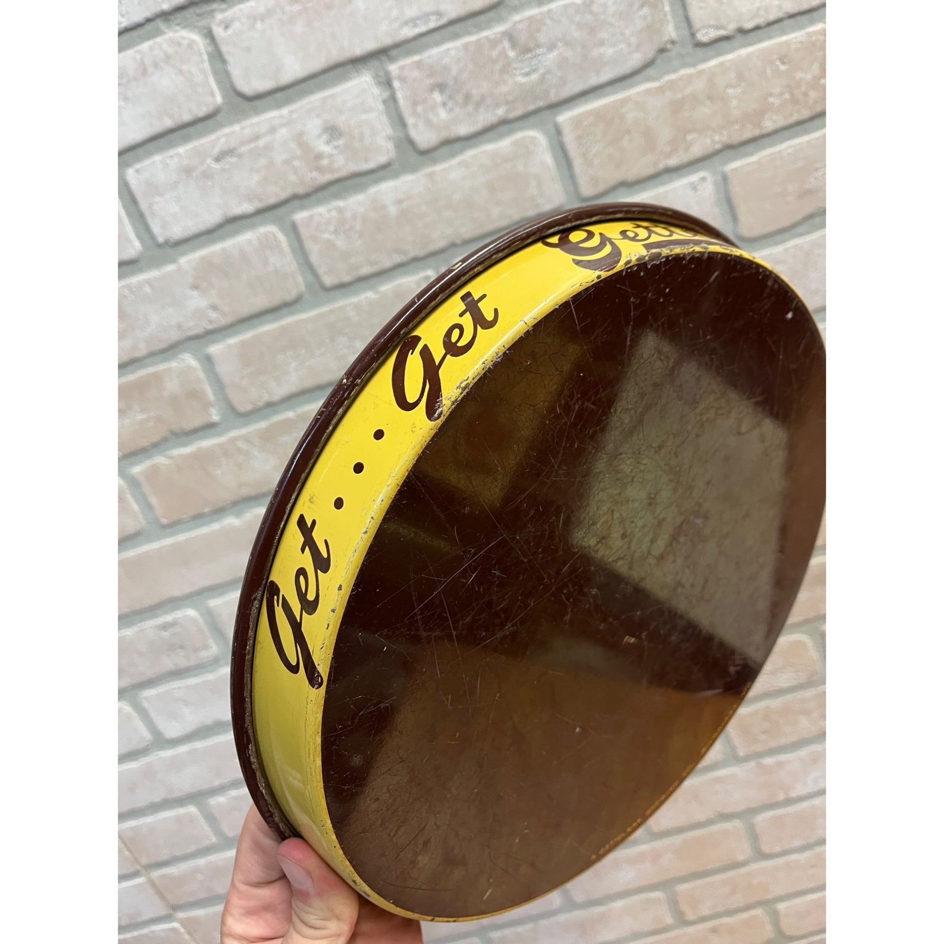 Vintage 1950s Gettelman Milwaukee Beer 12" Tray Advertising "Get...Get.."