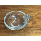 Steuben-Like Crystal Glass Bowl Snail Scroll Olive Dish Vintage 1940s Ashtray