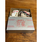 Vintage Duets His & Hers Highball Glass Underwear Intimate Coasters Gag Party