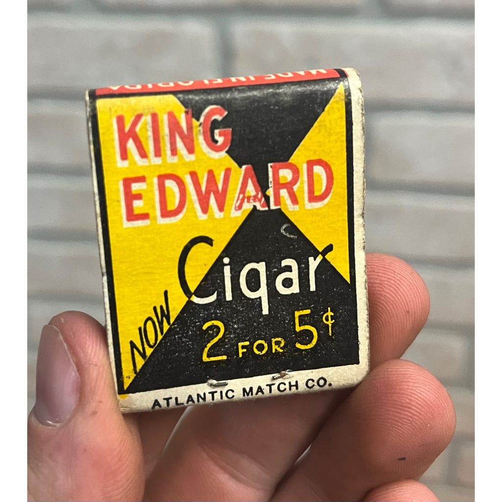 Vintage 1940s King Edward Cigar Tobacco Advertising FULL Matchbook