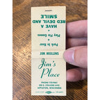 Vintage Unstruck Matchbook Advertising Jim Mullins - Jim's Place - Appleton, Wis
