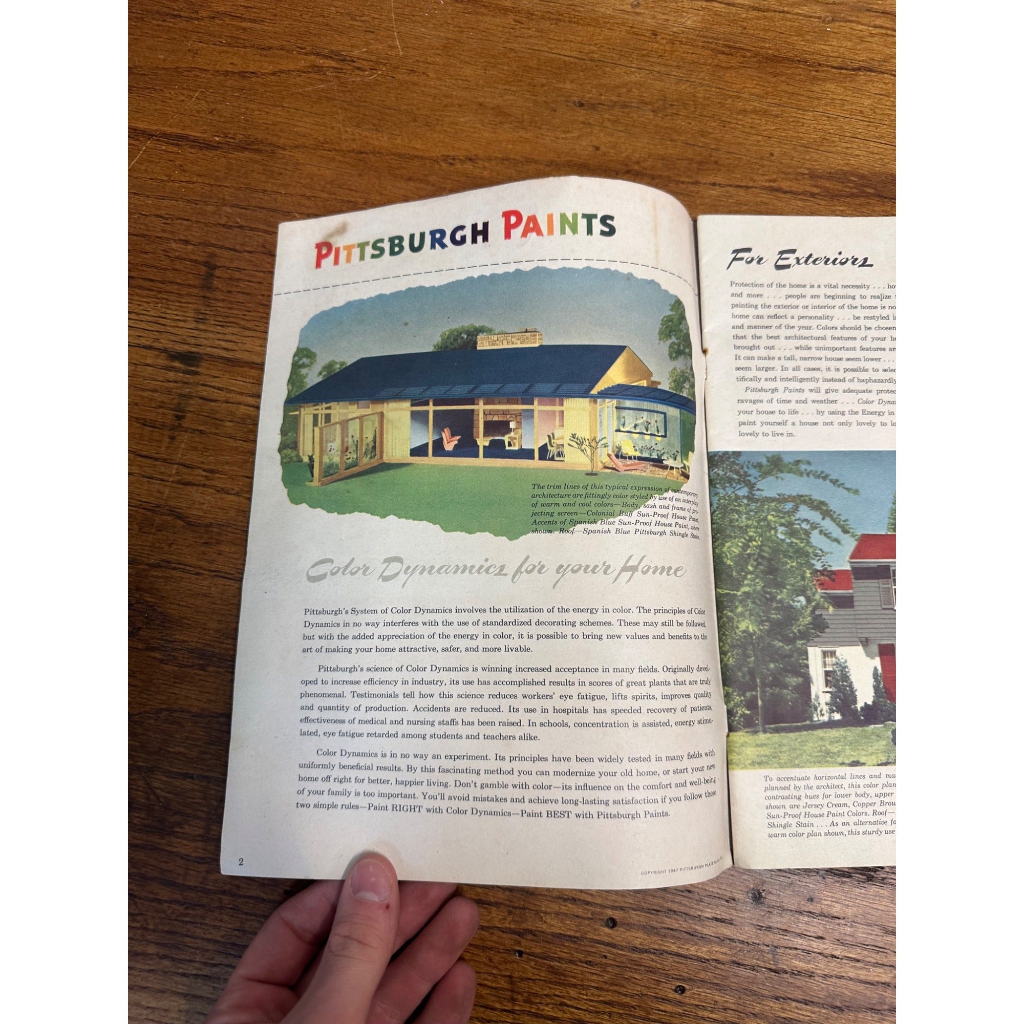 Vintage Pittsburgh Color Dynamics for your home Order Catalog 40s Paint