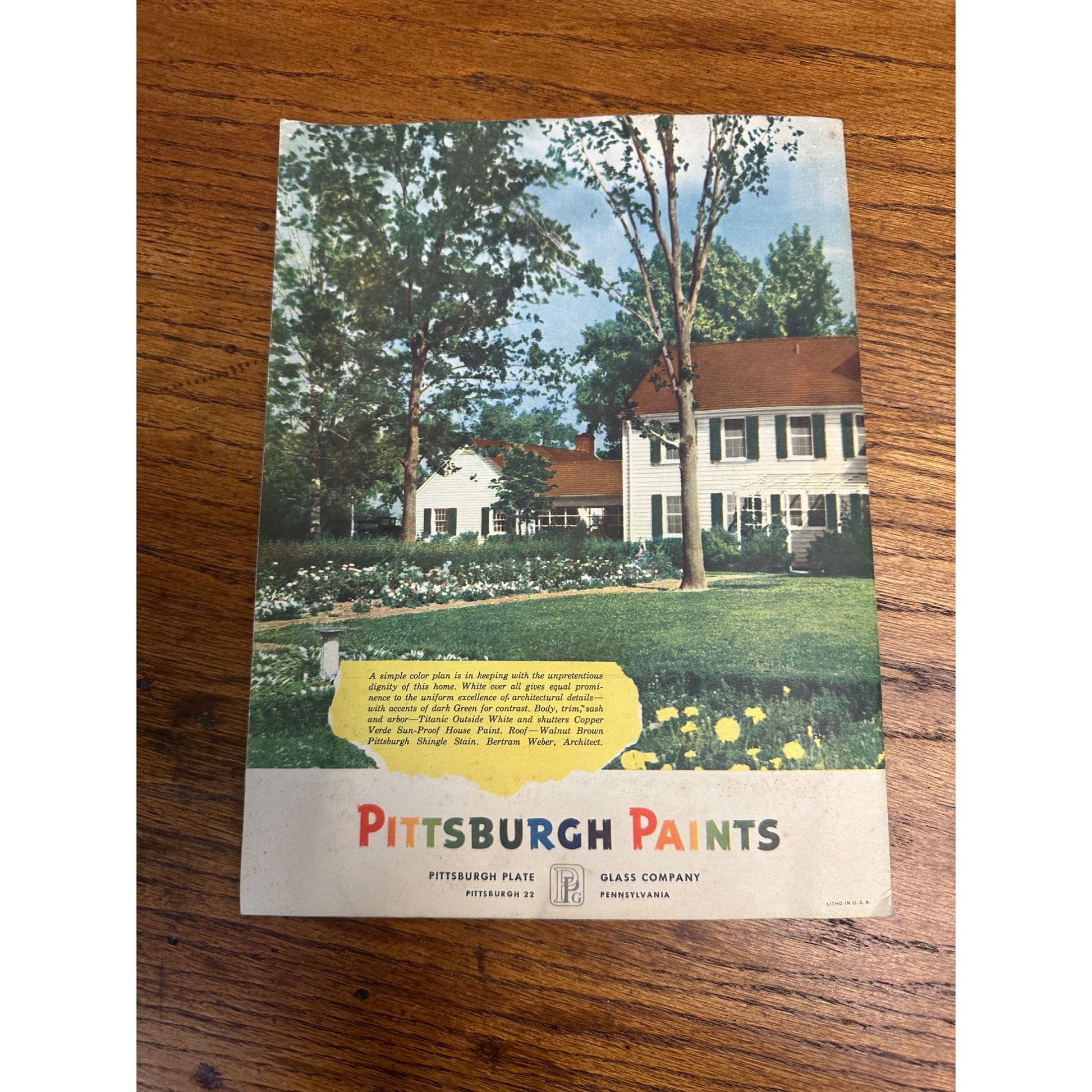 Vintage Pittsburgh Color Dynamics for your home Order Catalog 40s Paint