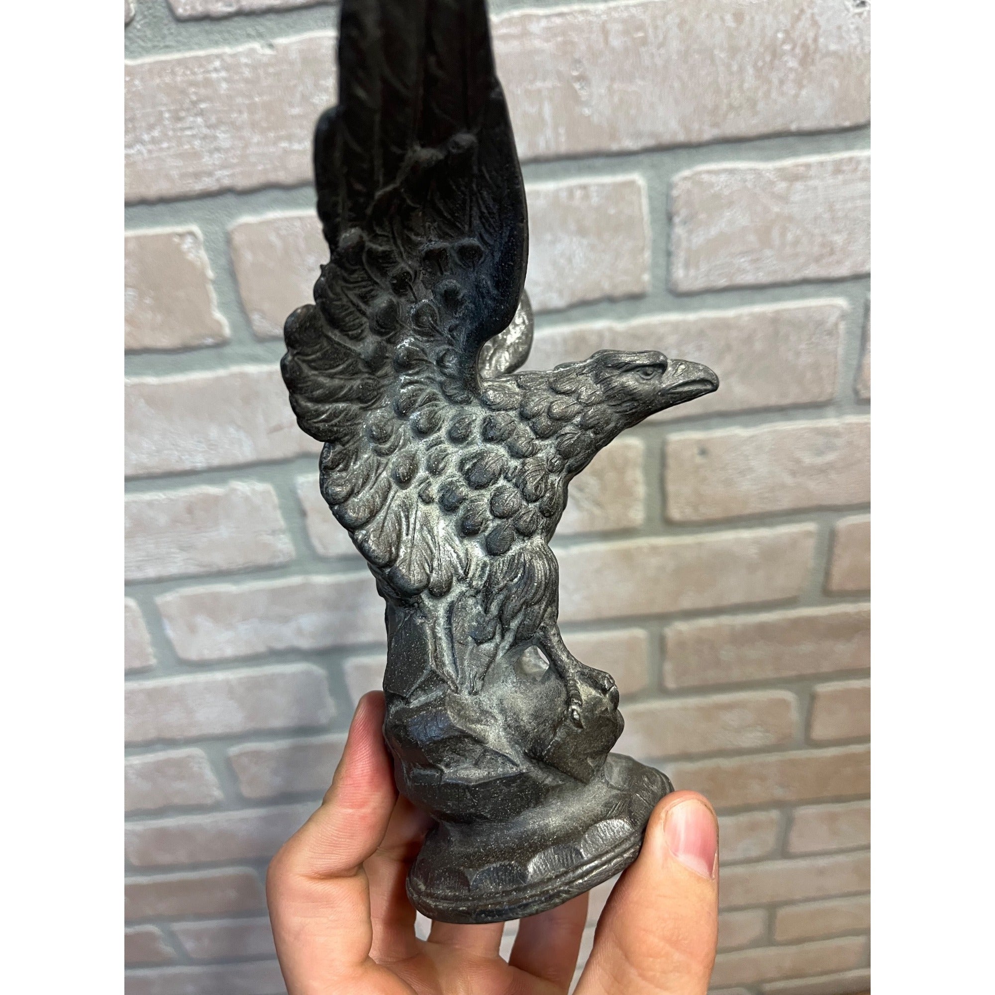 Vintage 1920s Spelter Eagle Hood Ornament Mascot Architectural Finial Salvage