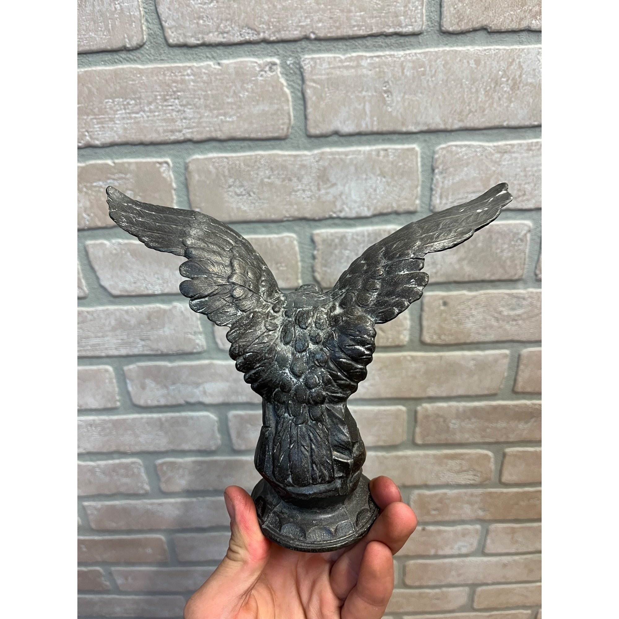 Vintage 1920s Spelter Eagle Hood Ornament Mascot Architectural Finial Salvage