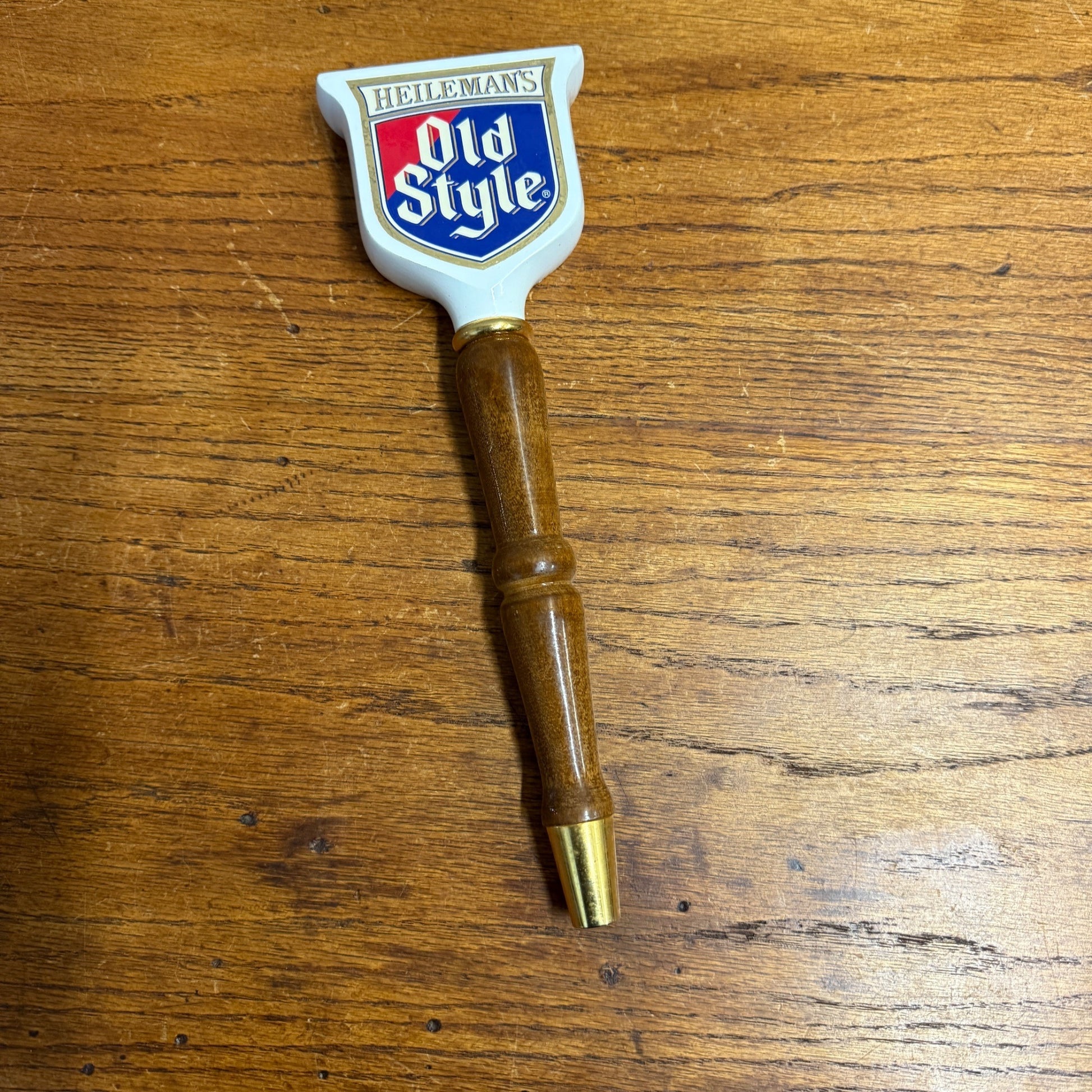Old Style Double-Sided Beer Tap Handle Wooden White