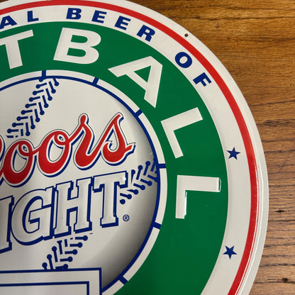 Coors Light Official Beer of Softball Headquarters Tin Bar Pub Sign