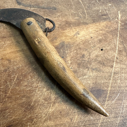 Antique 18th Century Revolutionary War Folding Knife w/ Wooden Handle 1700s