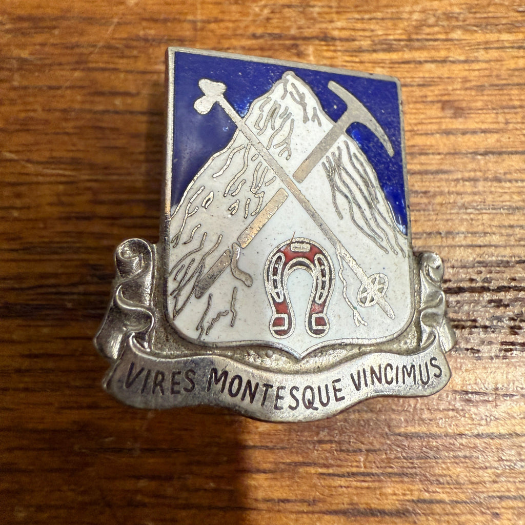 Vintage 87th Infantry Regiment US Army Crest DI/DUI Pinback NS Meyer HM
