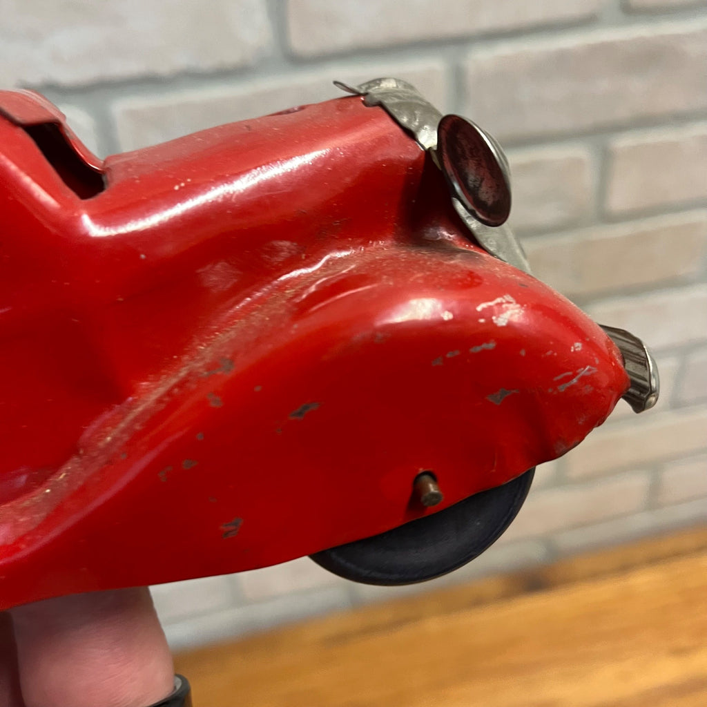 RARE Vintage 1930s Marx Searchlight Truck Pressed Steel Toy + Orig. Box Red/Blue