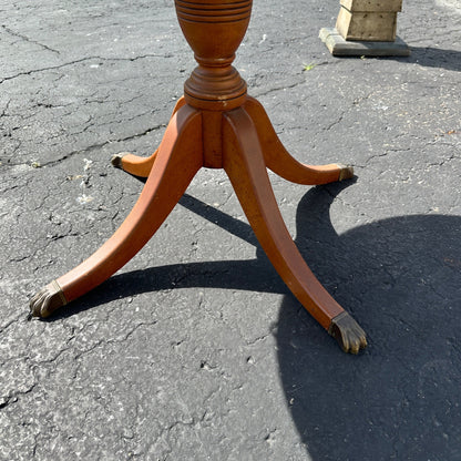 Antique Vintage Round Drum Table Side End Table w/ Drawers