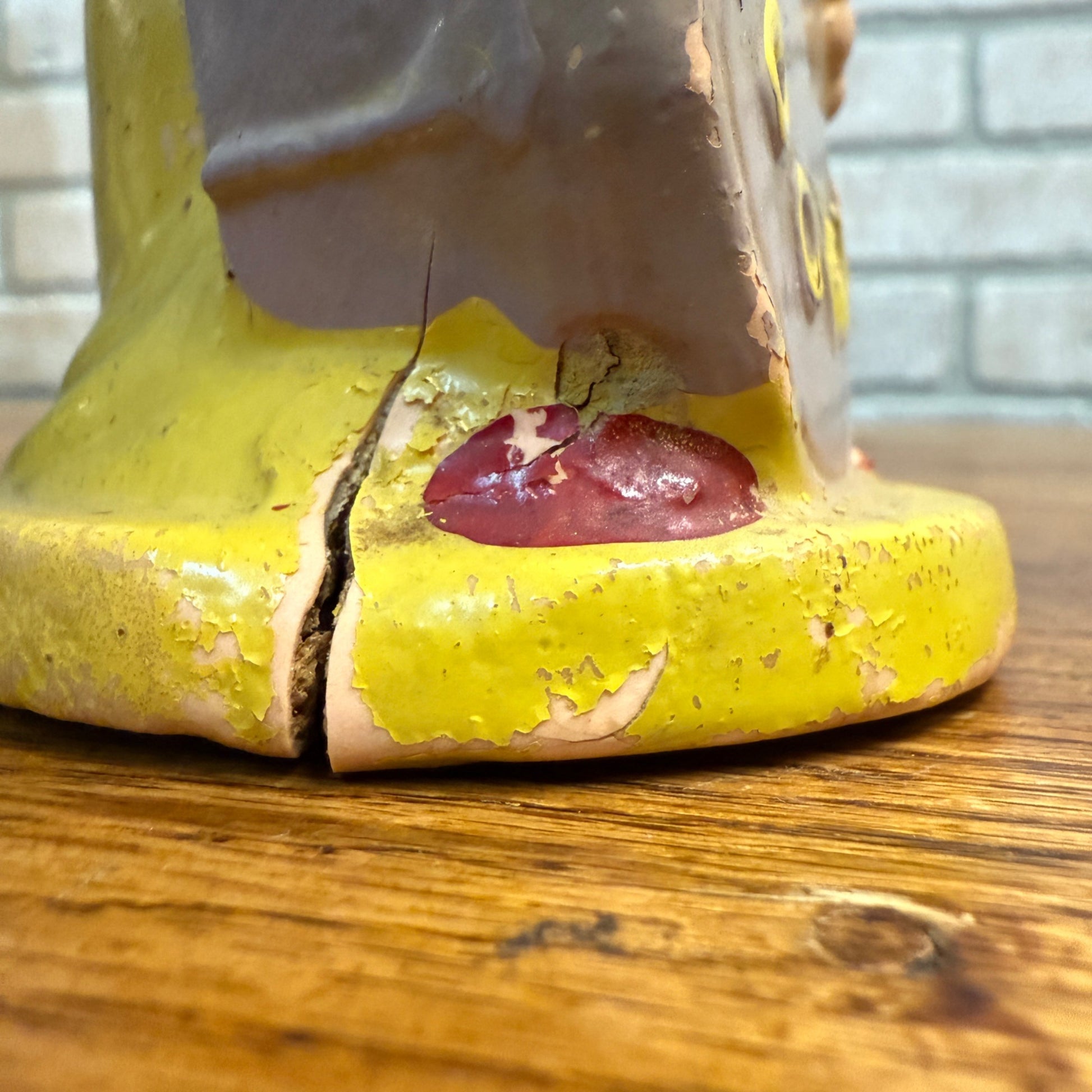 Vintage 1930s Walt Disney Snow White Dopey Dwarf Composition Coin Bank