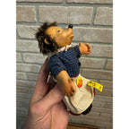 Vintage Steiff Hedgehogs Mucki Micki Mecki Lot (3) Dolls Hand Puppet Germany