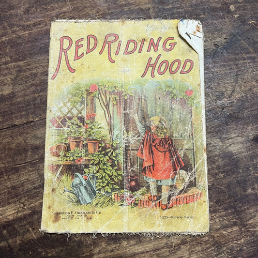 Antique Fabric Cloth Children’s Book Red Riding Hood