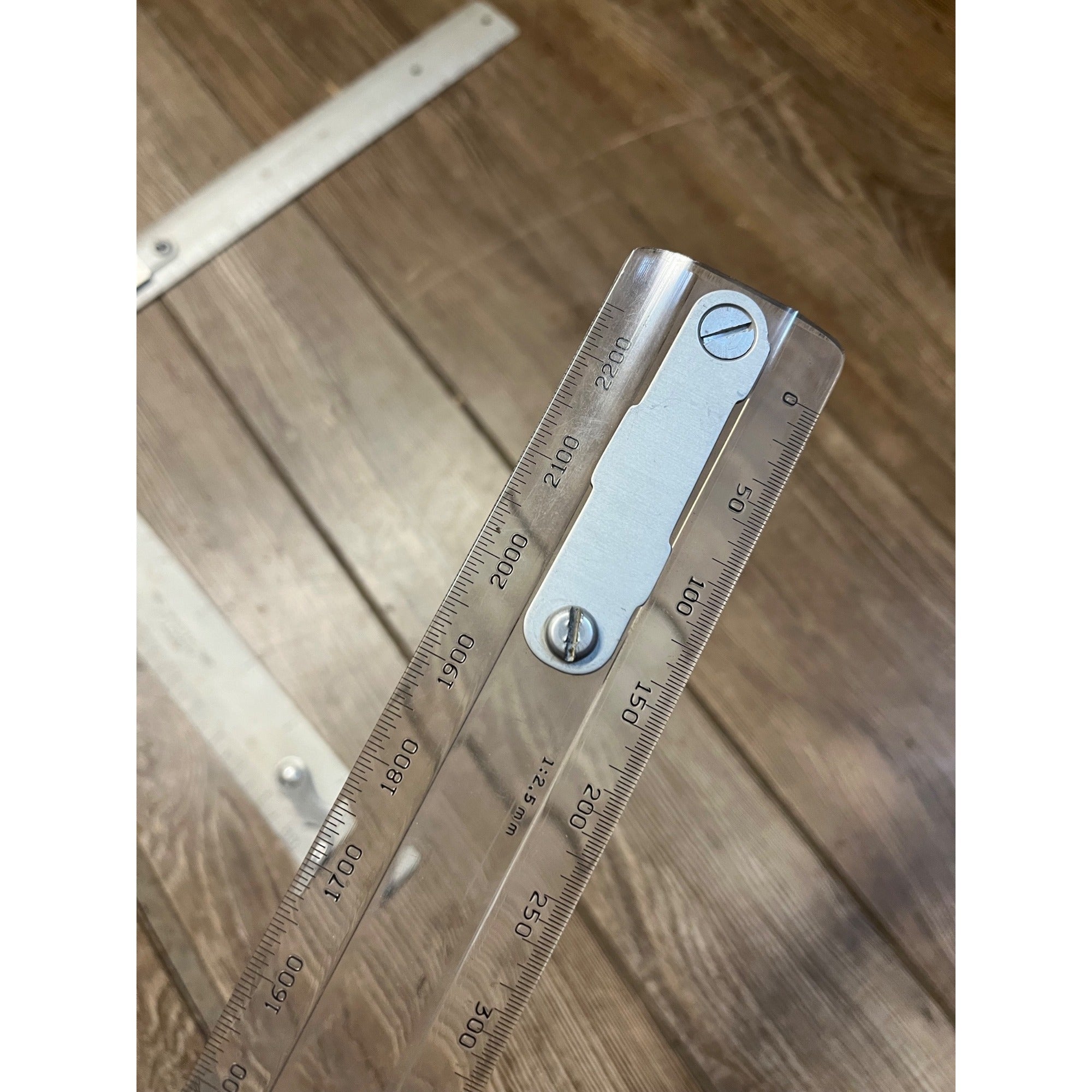 Vintage Bruning Wallace Drafting Machine Arm w/ Table Clamp Art Engineering