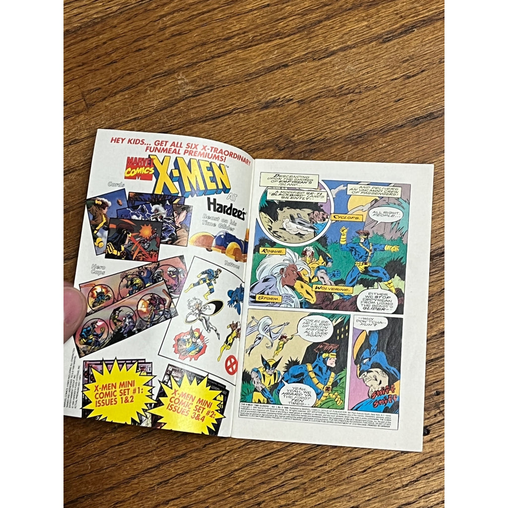 X-Men Time Gliders Hardee's Mini-Comic 1995 Marvel Comics Vol. 1 No. 2