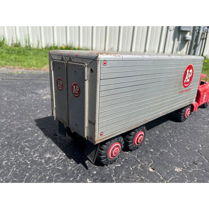 Vintage 1950s Marx A&P Super Markets Toy Truck Cab & Trailer Semi