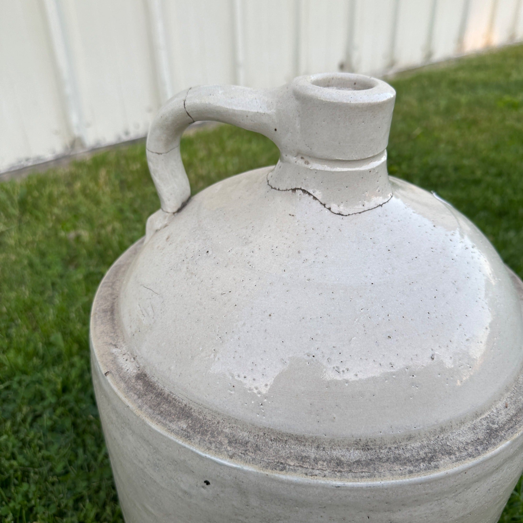 5 Gallon Stoneware Red Wing Jug Crock As-Is