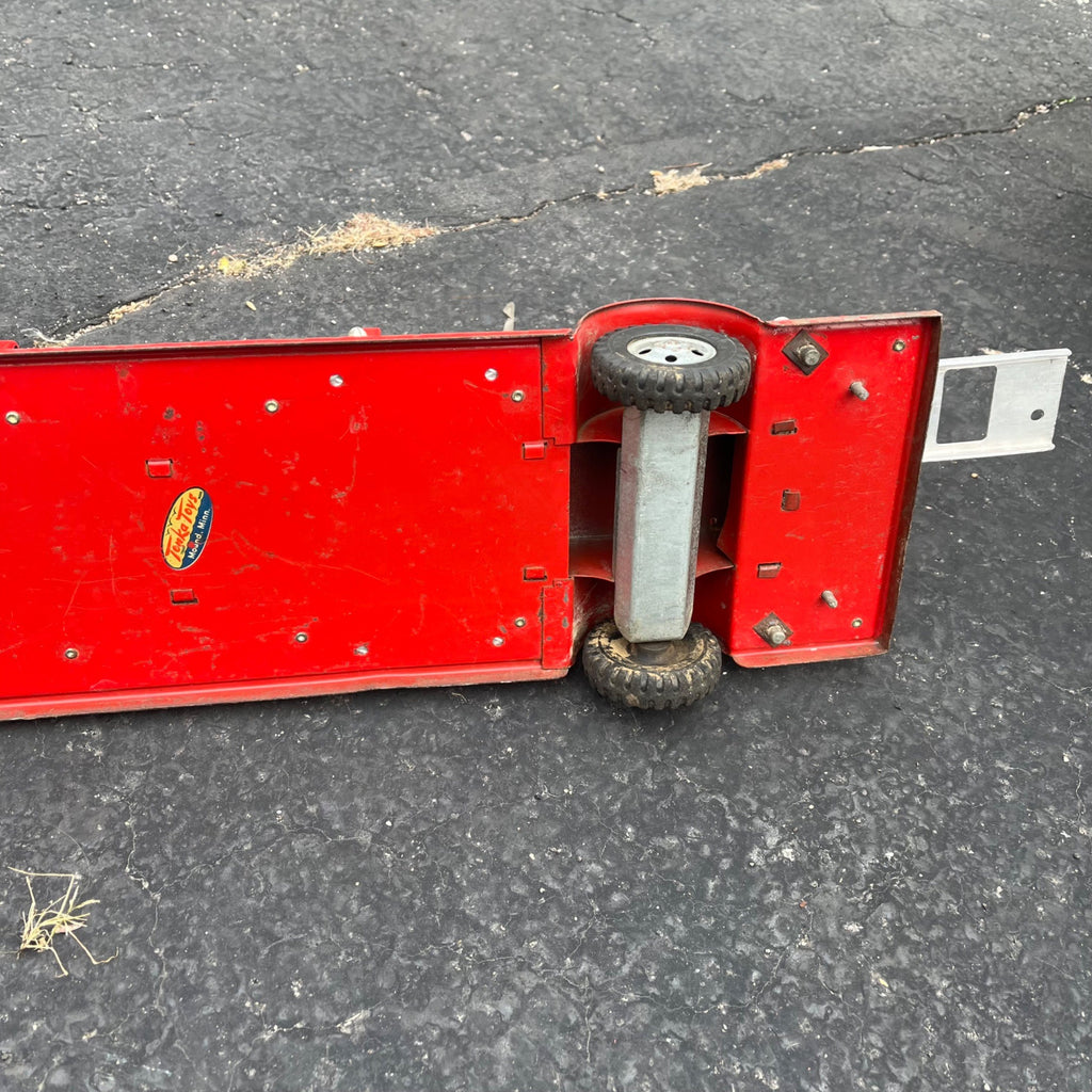 Vintage 1950s Tonka Aerial Ladder Fire Truck No. 5 TFD Pressed Steel Toy