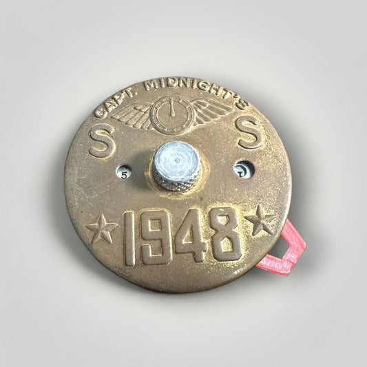 Vintage Captain Midnight Premium 1948 Secret Squadron Mirror Matic Decoder Badge