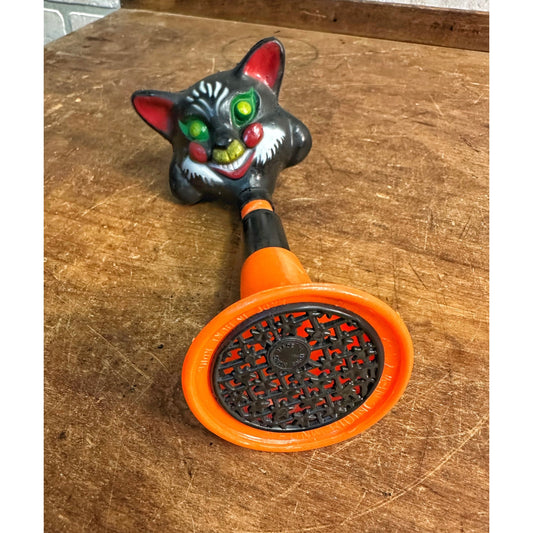 Vintage 1950s Halloween Black Cat Rubber Horn Noisemaker - Fun World Inc