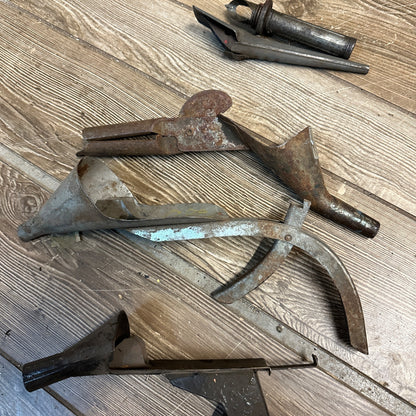 Vintage Lot (5) Oil Can Punch Steel Pour Spouts