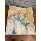 Vintage 1956 Canada & Northern United States Highway Map Travel Fold-Out